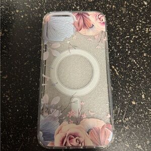 Floral Clear Phone Case 12 pro max